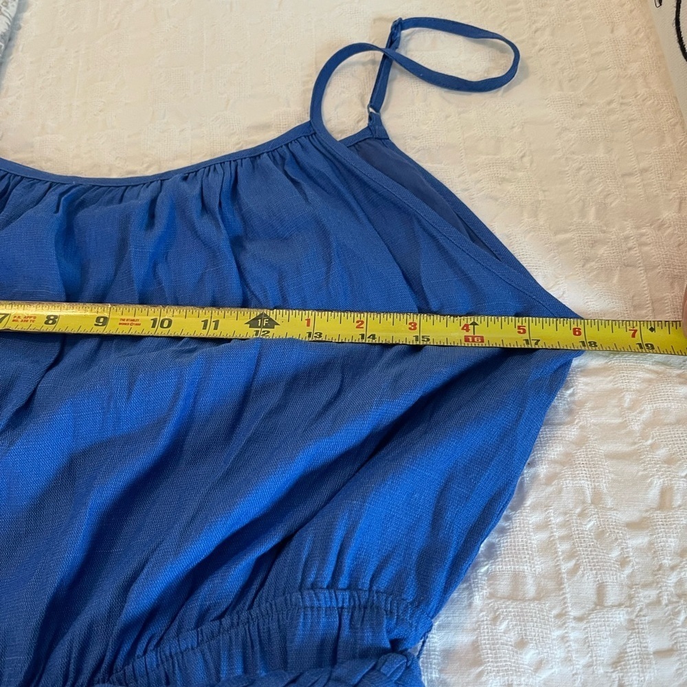 DO+BE dress ruffled periwinkle blue size large polyester rayon blend - Picture 5 of 7